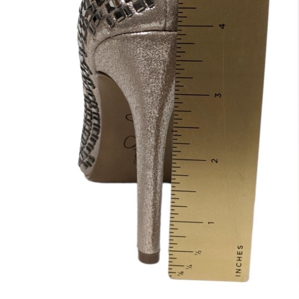 Jessica Simpson Claya Metal Pump Gold Pewter 8.5 - Picture 7 of 13